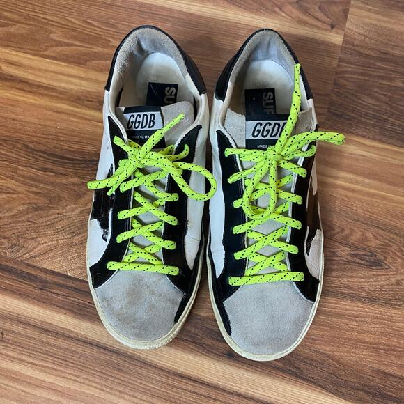 GOLDEN GOOSE Superstar Scribble White Leather Skateboard Sneaker Shoes Size US 8 - Picture 4 of 16